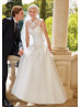 Sweetheart Neck Beaded Ivory Lace Tulle Wedding Dress With Jacket